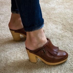 Madewell Brown Leather Mules